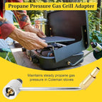 OJP 5430 Gas Stove Pressure Regulator Compatible with Most Coleman Stoves & Grills and Fold N Go Stoves, Camping Stove Propane Adapter with Regulator for Maintains Stable Propane Gas Pressure