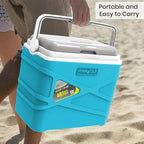 Pinnacle 10 Liter Insulated Cooler Lunch Box -Portable Camping/Picnic Hard Cooler –Coolbox Keeps Cool for 48 hrs. with Ice Retention–Heavy Duty Cooler for Beach, Grill, Travel,Tailgating,Small
