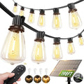 addlon 198FT(192+6) Solar String Lights Outdoor Waterproof, 60+4 LED Bulbs, Shatterproof Patio Lights with Remote, Dimmable & Timing, Hanging Lights for Garden Backyard Party Wedding Camping Decor