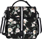 VLM Lunch Box for Women, Insulated Lunch Bag Women with Adjustable Shoulder Strap, Cute Lunch Tote Bag for Work,Picnic,Camping