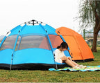 5-8 Person Portable Camping Tent, Automatic Camping Pop-up Tent Easy Set Up Waterproof Breathable Sunscreen for Backpacking Hiking Beach Foldable Tent (Color : A) (B)
