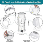 N NEVO RHINO Hydration Bladder 2L-3L,Water Reservoir for Hiking Backpack Leak Proof Water Storage Bladder,BPA-Free Water Pouch Hydration Pack for Camping Cycling Running