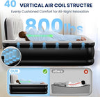 Queen Air Mattress with Headboard, Built-in Pump, 19" Raised Upgraded Comfort, 800 lbs Heavy-Duty Support, 48-Hour Leak-Tested, 3.5 Min Inflatable Portable Blow Up Mattress for Home, Guest & Camping
