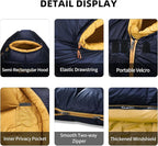 Down Sleeping Bag for Adults with 620 Fill Power Down Ultralight Mummy Backpacking Sleeping Bag