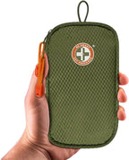 Be Smart Get Prepared 125 Pieces Travel First aid kit, Carry-on Travel Essentials– PPE, Camping, Hiking, Road Trips, On-The-Go
