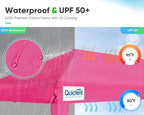 Quictent 10x20 Pop up Canopy Without Sidewalls Easy up Canopy Tent Instant Shelter with Windows for Outdoor Event Party