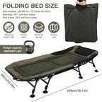 600D Oxford Portable Folding Camp Bed with Carry Bag Foldable Sleeping Cots Holds Up to 180KG for Home Office Outdoor