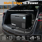 Setpower RF25 12V Refrigerator 27 Quart Portable Electric Cooler for Vehicles Car Freezer With 12/24V DC Car Refrigerator 12V Portable Fridge for Car Camping Truck Van RV SUV Road Trip Travel