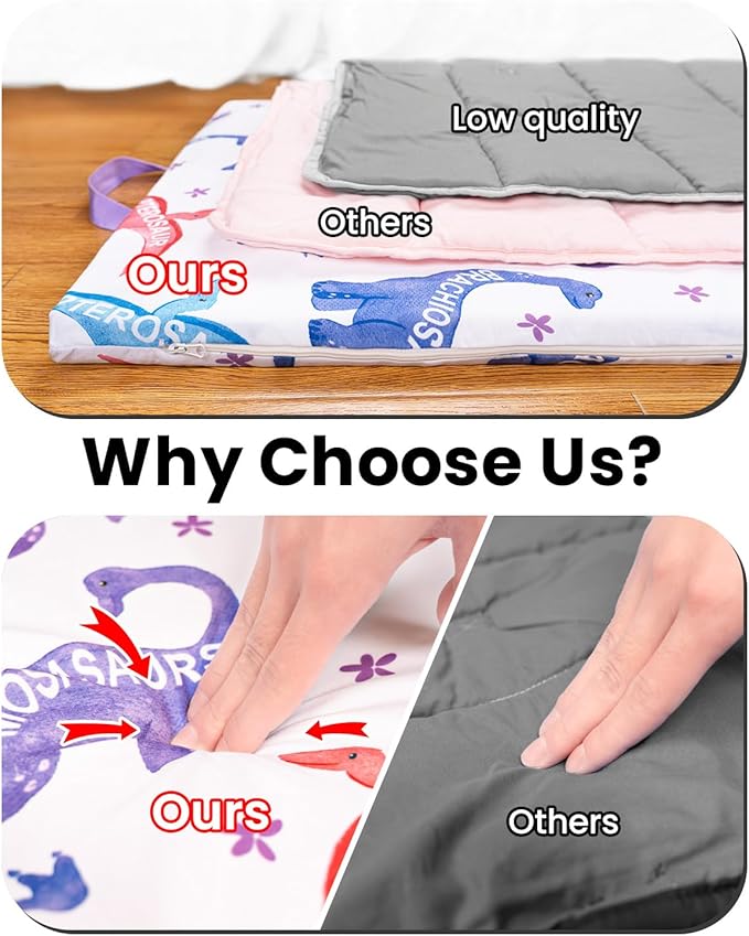 Primlect Toddler Thickened Foam Nap Mat with Pillow, Extra Large 55"x35", Soft, Supportive Sleeping Bag with Detachable, Washable Cover, for Sleepover, Home, Travel, Boys and Girls