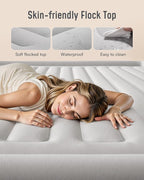 Airefina 20 Raised King Size Air Mattress with Built in Pump, Comfort Inflatable Mattress Upgraded Blow Up Mattress King for Guest Home Temporary, Air Bed, Colchon Inflable