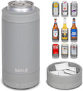 DUALIE Lower Deckie - Insulated 12 oz Can Cooler with Pouch Container - Universal Drink Holder with Built-in Pouch Bin - Choose Your Color