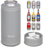 DUALIE Lower Deckie - Insulated 12 oz Can Cooler with Pouch Container - Universal Drink Holder with Built-in Pouch Bin - Choose Your Color