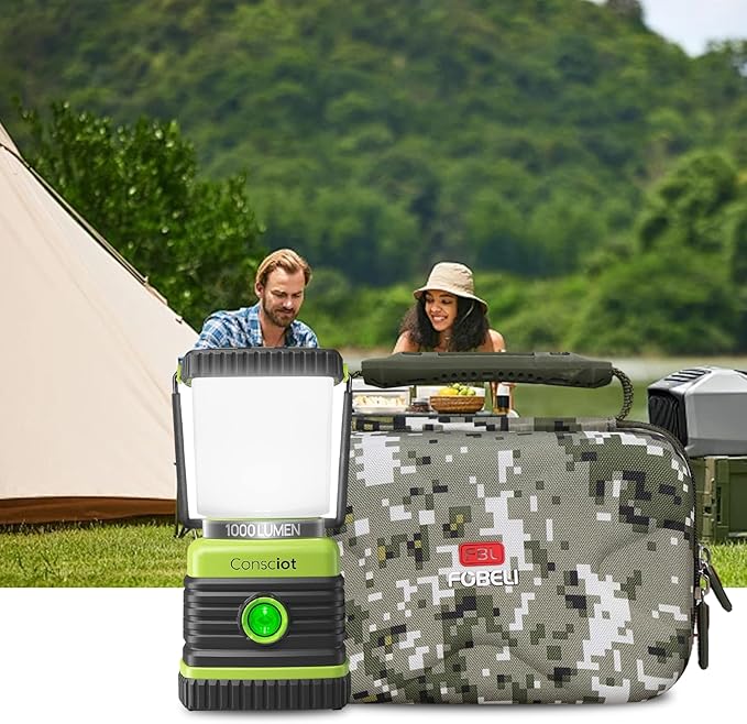 FBLFOBELI Hard Case Compatible with Consciot/for Lepro/for AYL/for Lighting EVER LED Camping Lantern Rechargeable, Tent Flashlight Storage Container (Case Only)