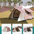 YYDS Tents for Camping Waterproof Sunscreen Instant Tent Automatic Pop Up Camping Tent Family Hiking 3-4 Person Camping Tents (Color : Red)