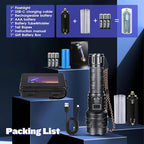 Flashlights High Lumens Rechargeable, 1000000 High Lumens Super Bright Handheld LED Flash Light, Powerful Emergency Linternas, Waterproof, Long Lasting, for Hiking Camping Gift