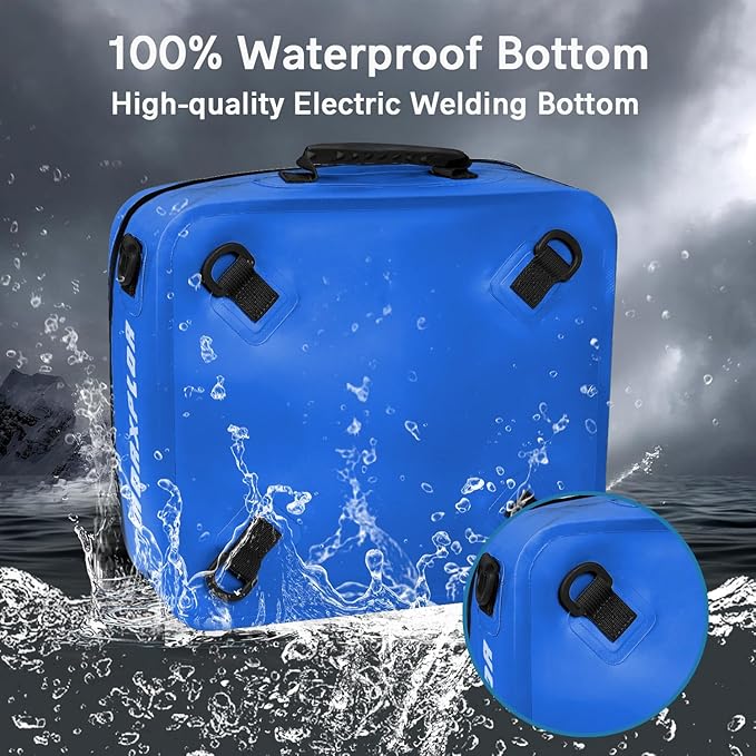 Waterproof PVC Paddleboard Cooler Deck Bag - 12 Can Soft Insulated Cooler for Paddleboarding, Camping, Kayaking