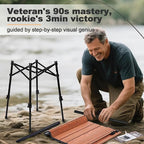 Odoland Folding Camping Table, Adjustable Height Large Portable Picnic Table with Storage Bag for Outdoor Camp, Cooking, Beach, Travelling, Backyards, Fishing