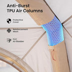 ABORON 2/6/8/10/12 Person Inflatable Camping Tent, Easy Setup Blow Up Tent with Hand Pump, PU3000mm Waterproof & Breathable 4 Season Glamping Tent for Outdoor Camping