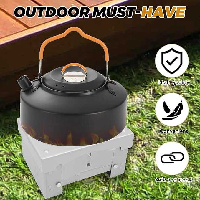 Pocket-sized Foldable Stove Set, Solid Fuel Cooking Appliance with Stable Support and Windbreak, Portable Backpacking Stove Lightweight Burner for Outdoor Travelling Camping Hiking Cooking