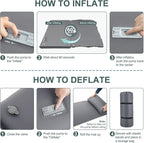 Elegear CumbreX™ Self Inflating Sleeping Pad, Built-in Electric Pump 3.15" Ultra-Thick Memory Foam Camping Mattress with Pillow Foam Sleeping Pad for Camping R-Value 9.5 Foam Camping Pad for Travel