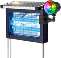 Solar Bug Zapper 4500V with Star Projector, 2-in-1 Outdoor Mosquito Killer, IP66 Waterproof Cordless Fly Trap with Type-C Charging for Patio, Yard & Camping