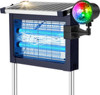 Solar Bug Zapper 4500V with Star Projector, 2-in-1 Outdoor Mosquito Killer, IP66 Waterproof Cordless Fly Trap with Type-C Charging for Patio, Yard & Camping