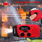 Emergency Solar Hand Crank Dynamo NOAA WB AM/FM Radio Hurricane Camping Survive Kit with 3-LED Flashlight 2000mAh 088FS Portable radios