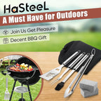 18 Inch Charcoal Grill, HaSteeL 2-In-1 Kettle Outdoor Barbecue Grill, Portable Black BBQ Grill for Camping/Backyard/Patio/Picnic, Porcelain-Enameled Lid & Fire Bowl, 254.SQ.IN Cooking Area, 13-Piece