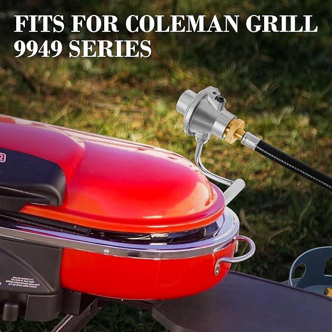 C001 Grill Propane Adapter Regulator for Coleman Gas Grill, Regulator Replacement Parts for Coleman Roadtrip Le Lx LXX LXE Grills, Compatible for Coleman Grill 9942A5251, 5010000743, 9949 Series