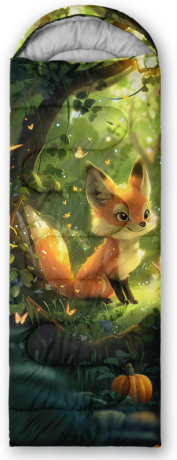 AILONEN Kawaii Panda Sleeping Bags,Lightweight & Waterproof,3 Season Warm & Cool Weather,Dreamy Purple Flower Animal Themed Sleeping Bags for Boys,Girls,Kids,Adults Travelling,Outdoors