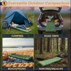 4 Inch Thick Camping Sleeping Pad with Internal Straps - R Value 4.0 for 4 Seasons, Lightweight Sleeping Mat for Hiking, Backpacking, Travel