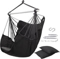 ADVOKAIR Hammock Chair Swing, Heavy-Duty Hanging Rope Swing Seat Supports 500 Lbs, Ideal for Outdoor Patio, Backyard, Porch, Deck & Indoor Bedroom Use