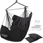 ADVOKAIR Hammock Chair Swing, Heavy-Duty Hanging Rope Swing Seat Supports 500 Lbs, Ideal for Outdoor Patio, Backyard, Porch, Deck & Indoor Bedroom Use