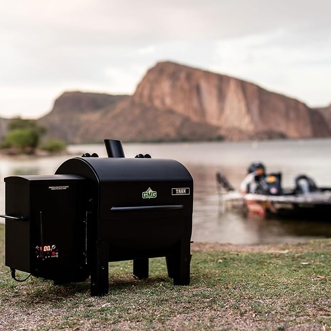 GMG Green Mountain Grills Trek Prime 2.0 WiFi Portable Wood Pellet Tailgating Camping BBQ Smoker Grill - Digital Enabled