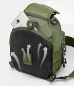 Viriber Tactical Backpack, Waterproof Military Cross-body Molle Sling Shoulder Backpack Chest Bag for Outdoor Every Day Carry Green
