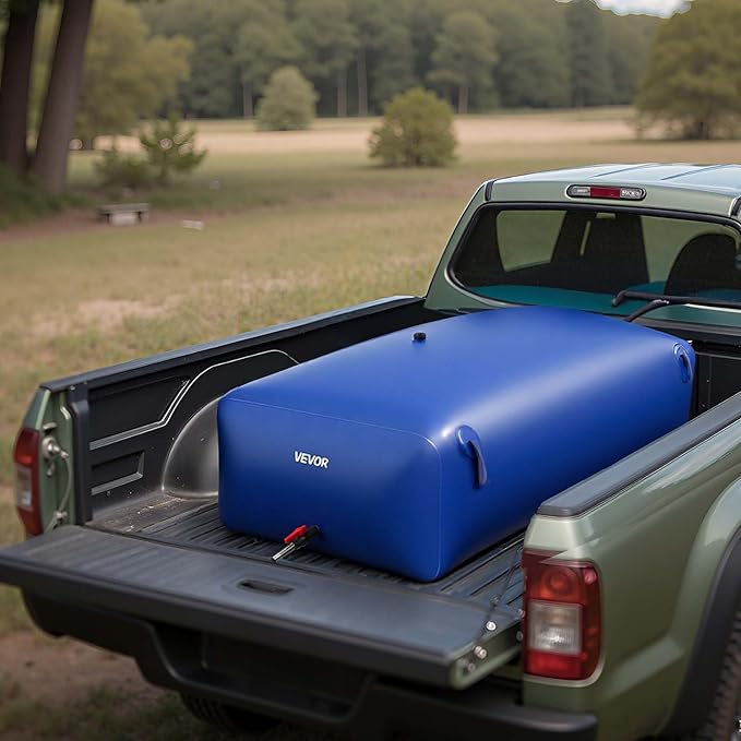 VEVOR Water Storage Bladder 264.2 Gallon Large Capacity Water Bag, Portable & Collapsible Soft Waters Container, Leakproof & Tear-Resistant PVC Emergency Waters Storage Tank for RV Truck & Outdoor Use