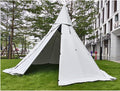 Hot Teepee Tents for Outdoor Backpacking Camping Hiking Pyramid Tent Double Layers Camping Indian Tent, White, 160X240CM