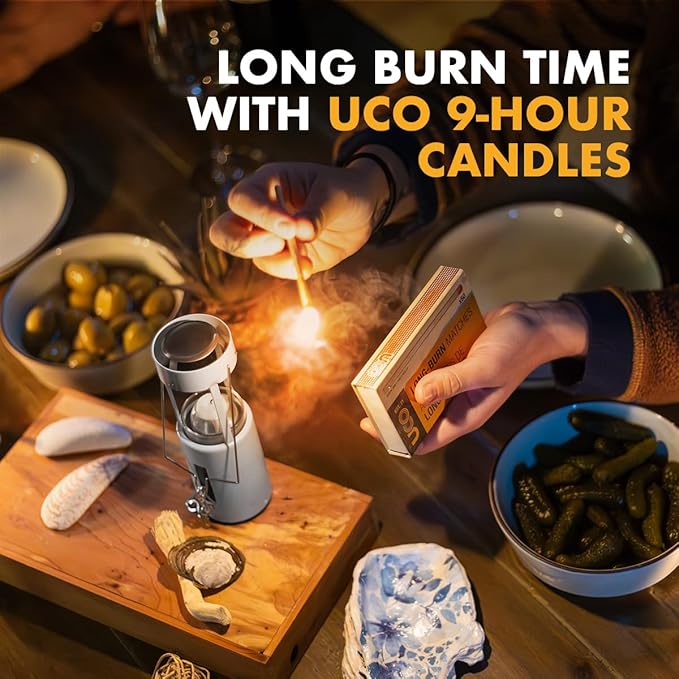 UCO Original Candle Lantern Value Pack with 4 Candles and Storage Bag, Original Collapsible Candle Lantern for Camping & Emergency Preparedness
