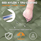 Camping Sleeping Pad, 5" Ultralight Inflatable Sleeping Mat with Pillow, Built-in Foot Pump Inflatable Sleeping Pads Compact for Camping Backpacking Hiking Traveling Tent (Green)