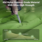 Sleeping Pad for Camping, 4.7" Thick Inflatable Sleeping Mat with 8 in Pillows & Built-in Foot Pump, Self Inflating Air Mattress Mat for Tent Hiking Essentials Gear