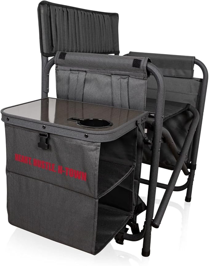 Picnic TIME NFL Unisex-Adult NFL Fusion Camping Chair with Side Table and Soft Cooler, Beach Chair for Adults, Lawn Chair