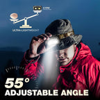 Mossy Oak 600 Lumens Rechargeable Headlamp, Lightweight LED Headlight with White & Red Light, Waterproof Head Lamp with Non-Slip Band, Dimmable & Memory Function for Camping, Hunting, Valentine's Day
