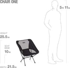 Helinox Chair One Original Lightweight Compact Collapsible Camping Chair Black/Blue, 2.1lbs Outdoor Chairs, Camping Chairs for Adult,Portable Chairs for Outside, Backpacking, Picnic, Adventures