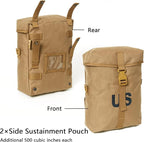 Akmax MOLLE II Medium Rucksack Military Tactical Backpack with Detachable Side Pouches & Upgraded Frame for Enhanced Comfort