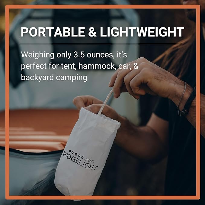 Haven Ridgelight - Dimmable LED Strip Lights - Hammock Camping Accessories - Tent Lights - Outdoor Indoor Light - 78 Inches Long