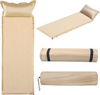 Self-Inflating Camping Mat - 1.2"/2" Thick Portable Air Mattress with Pillow for Outdoor, Hiking & Travel (Offwhite 1.2" for Single)