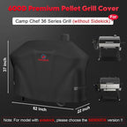 Comnova Pellet Grill Cover for Camp Chef 36 Series - 600D Premium Smoker Cover Waterproof & Heavy Duty for Camp Chef Woodwind 36, Woodwind Pro 36, PG36, SmokePro LUX 36, SmokePro SGX 36, and More
