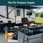 GASPRO 1/4" RV Propane Quick Connect Fittings Y Splitter for RV, Camping Stoves, BBQ Grills, Gas Burners and More, Propane Splitter 2 Way LP Gas Adapter with 1/4" Quick Disconnect