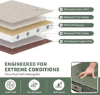 Self Inflating Sleeping Pad with Electric Pump, 4" Ultra-Thick Memory Foam Camping Pad, 40s Fast Inflating Camping Mattress Pad, 4-Season Insulated Camp Sleeping Mat for Outdoor/Travel/Tent (Twin)