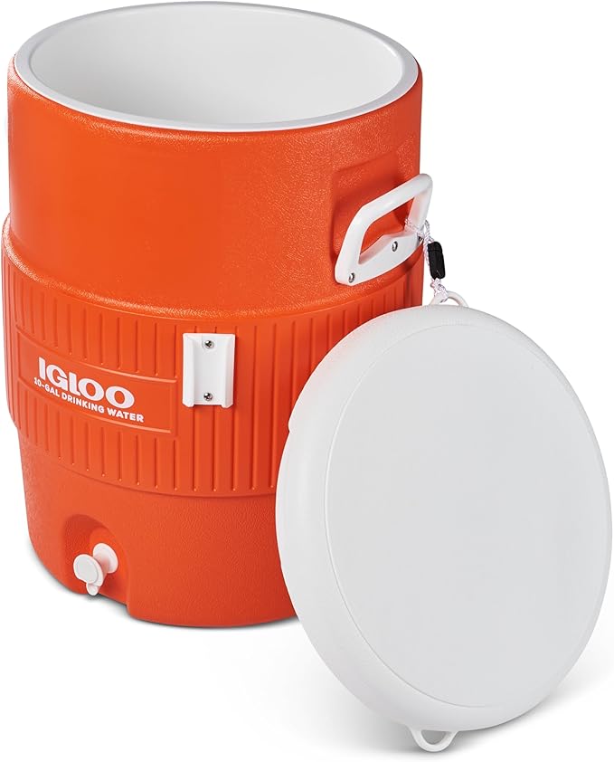 IGLOO Drinks Container 10-37.9 Litres - Drinks Canister, Water Dispenser with Cup Holder, Cup Dispenser for Sports, Work and Leisure